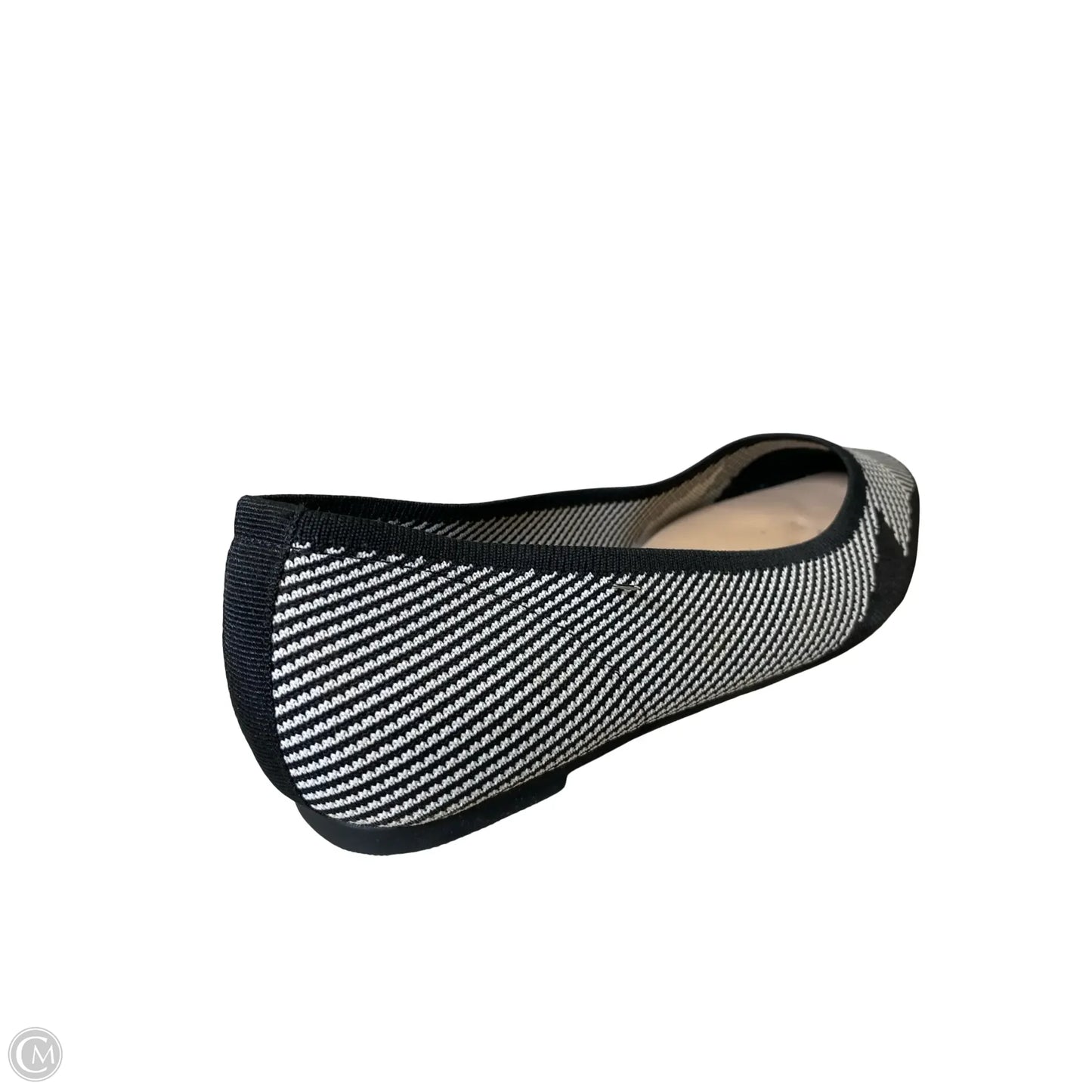Shoes Flats By Clothes Mentor In Black & White, Size: 8.5
