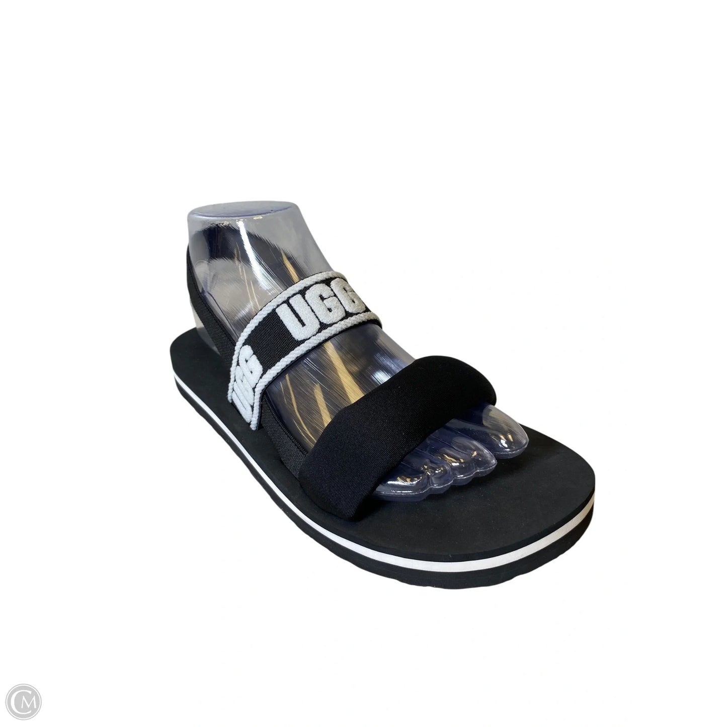 Sandals Designer By Ugg In Black & White, Size: 5