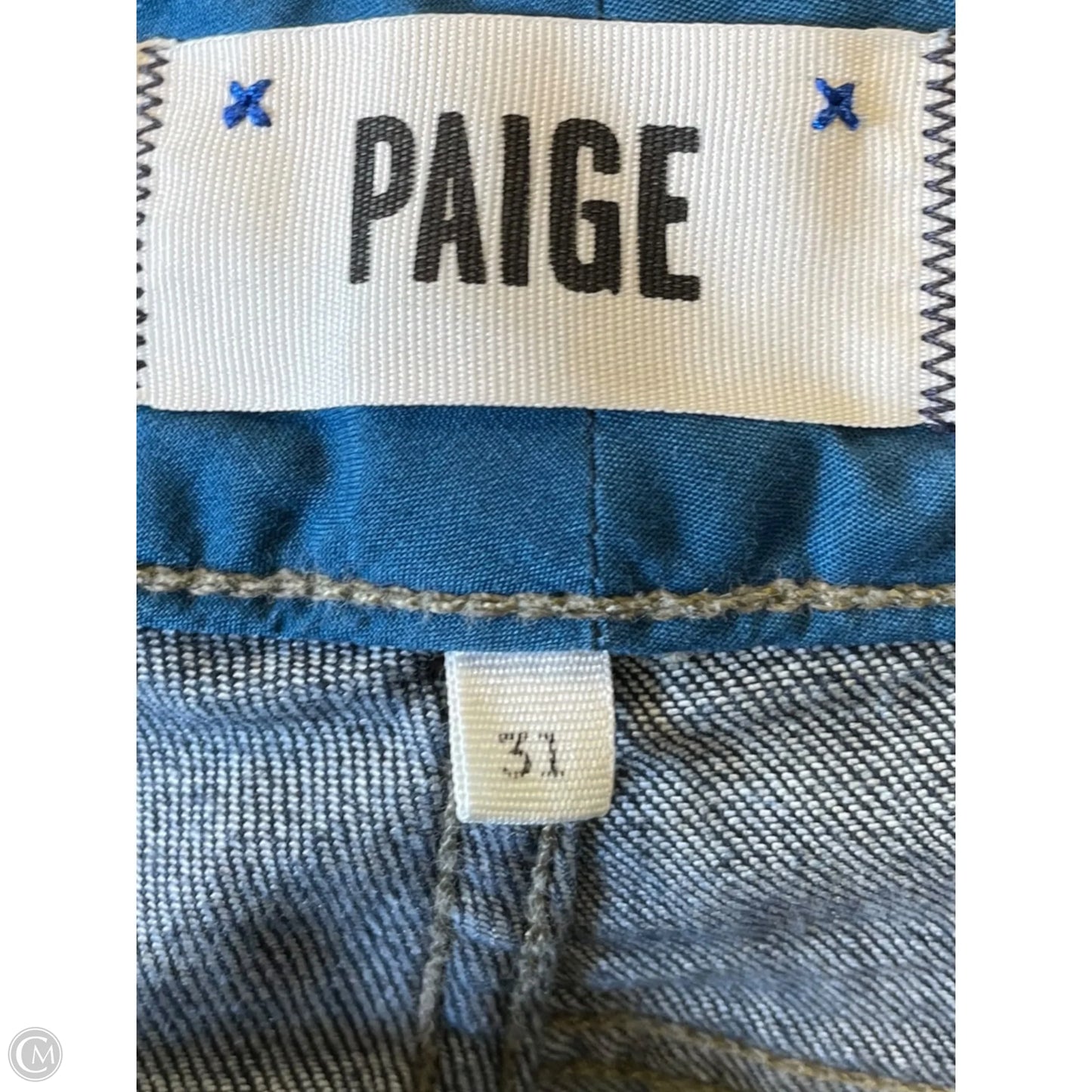 Jeans Boot Cut By Paige In Blue Denim, Size: 12