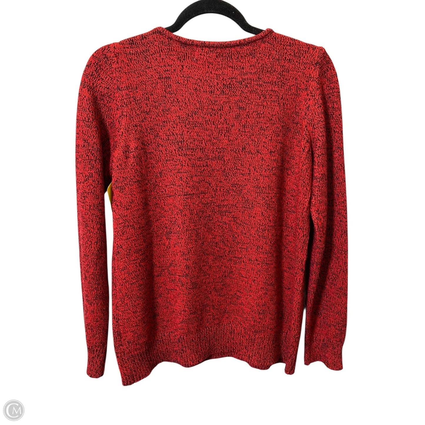 Sweater By Croft And Barrow In Gold & Red, Size: M