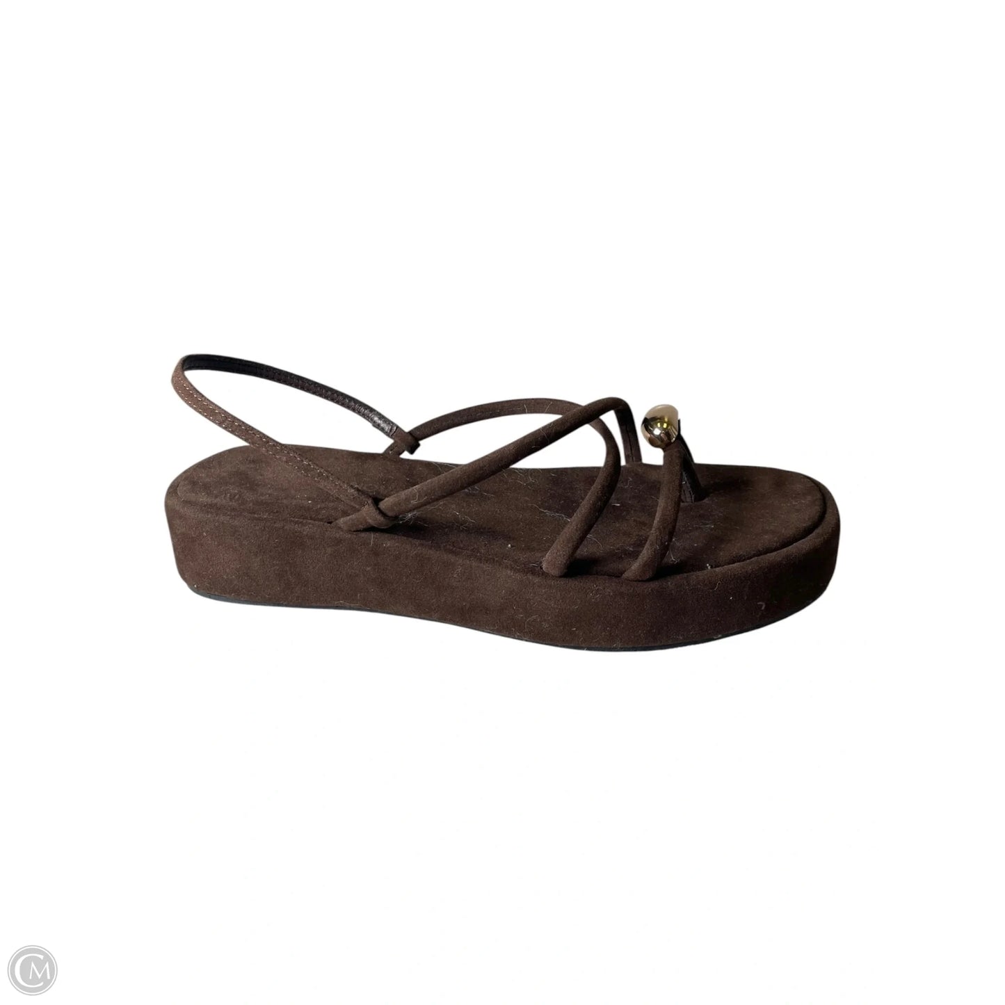 Sandals Flats By Fashion Nova In Brown, Size: 7