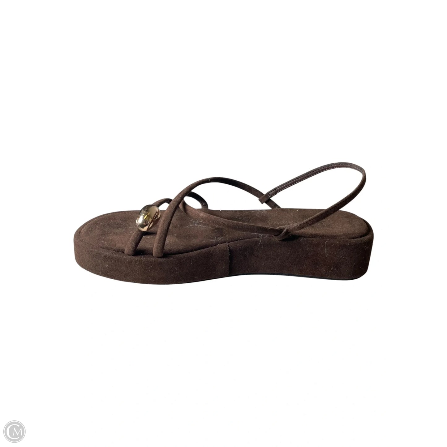Sandals Flats By Fashion Nova In Brown, Size: 7