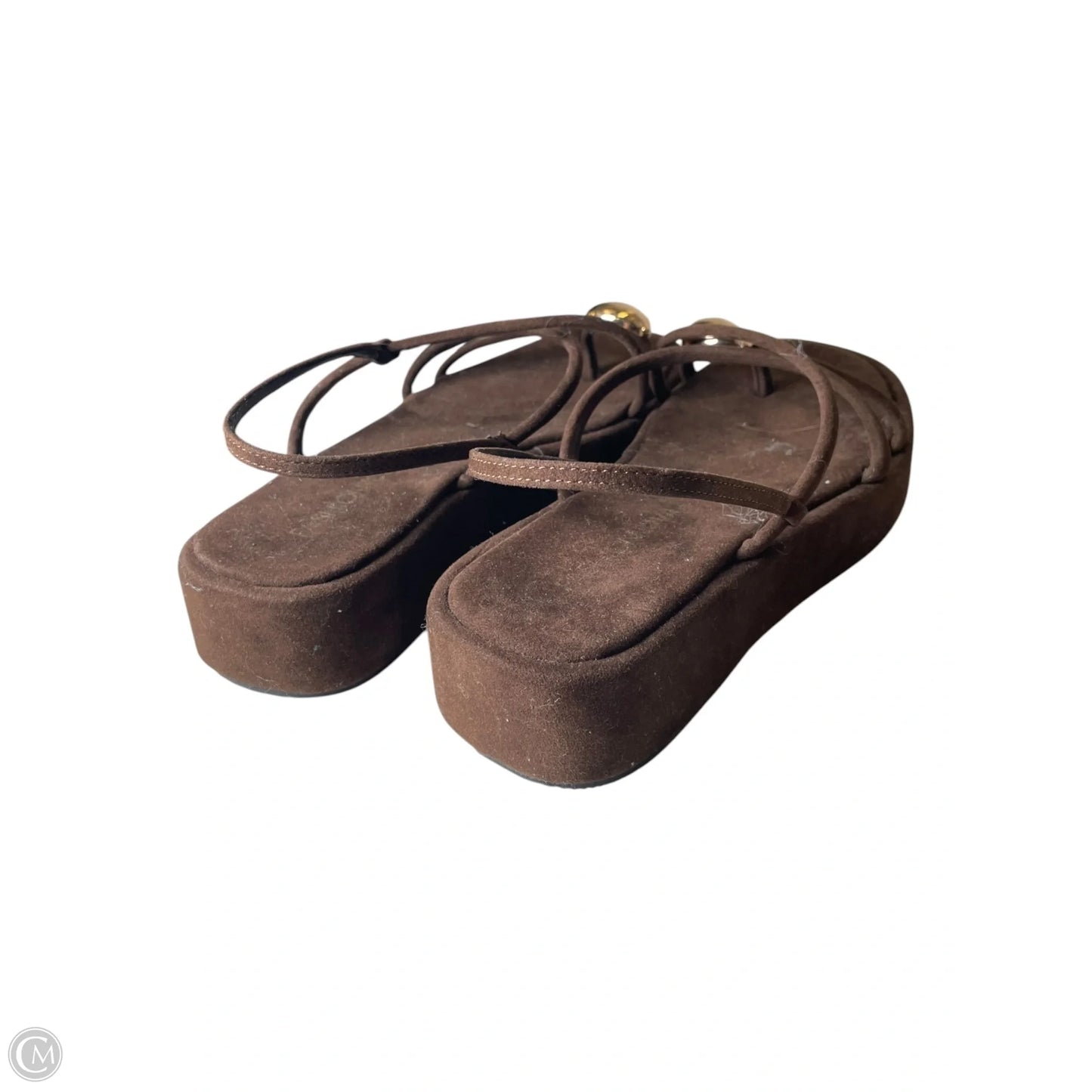 Sandals Flats By Fashion Nova In Brown, Size: 7