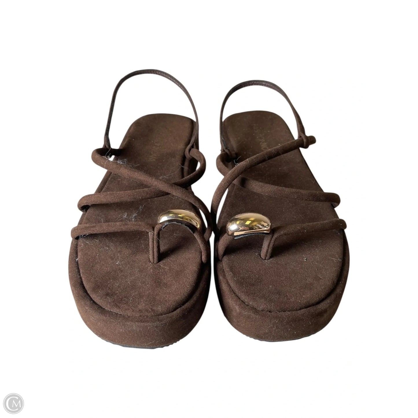 Sandals Flats By Fashion Nova In Brown, Size: 7