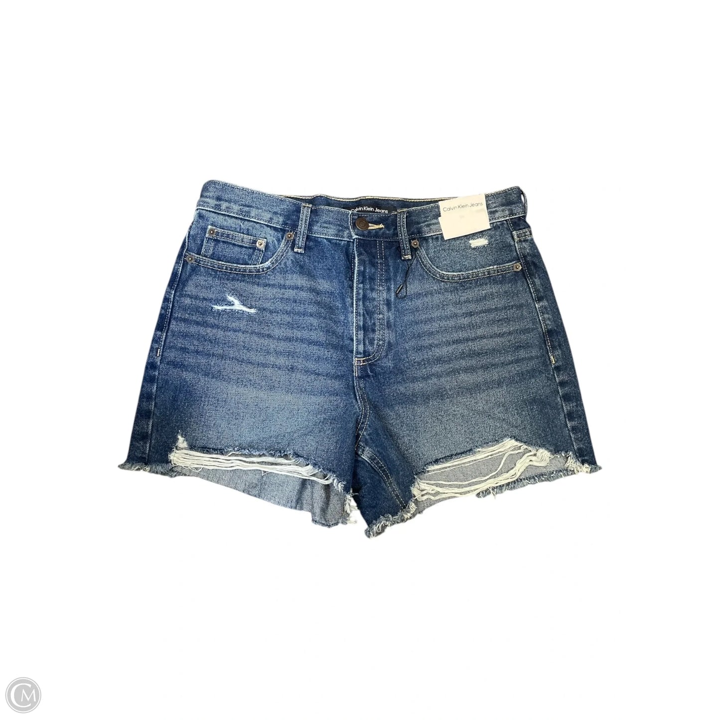 Shorts By Calvin Klein In Blue Denim, Size: 8