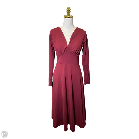 Dress Casual Maxi By Fashion Nova In Maroon, Size: M