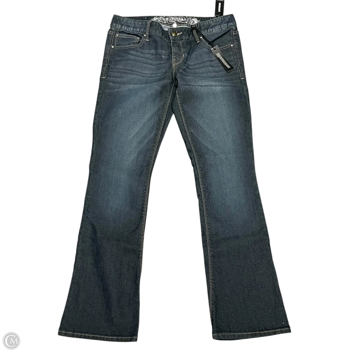 Jeans Boot Cut By Express In Blue Denim, Size: 6
