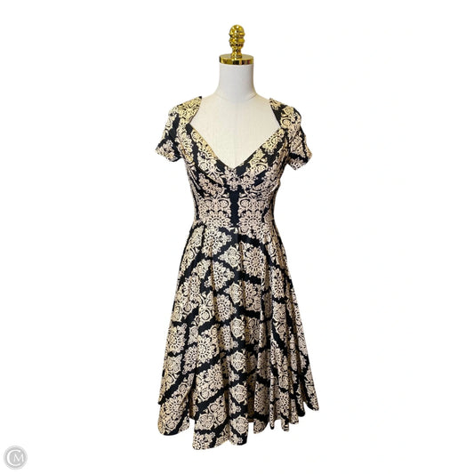 Dress Casual Midi By Clothes Mentor In Black & Brown, Size: S