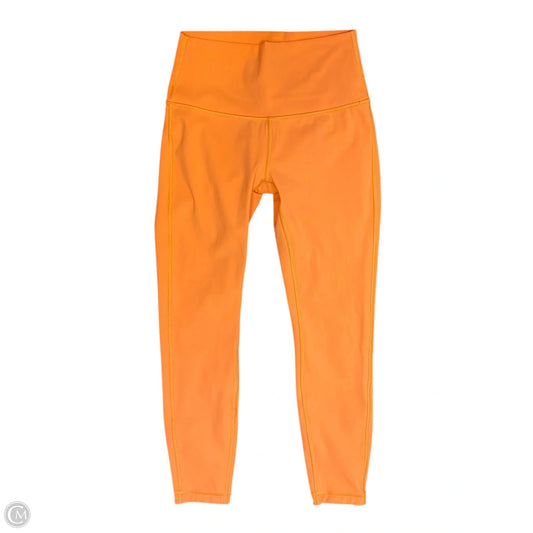Athletic Leggings By Lululemon In Orange, Size: 4