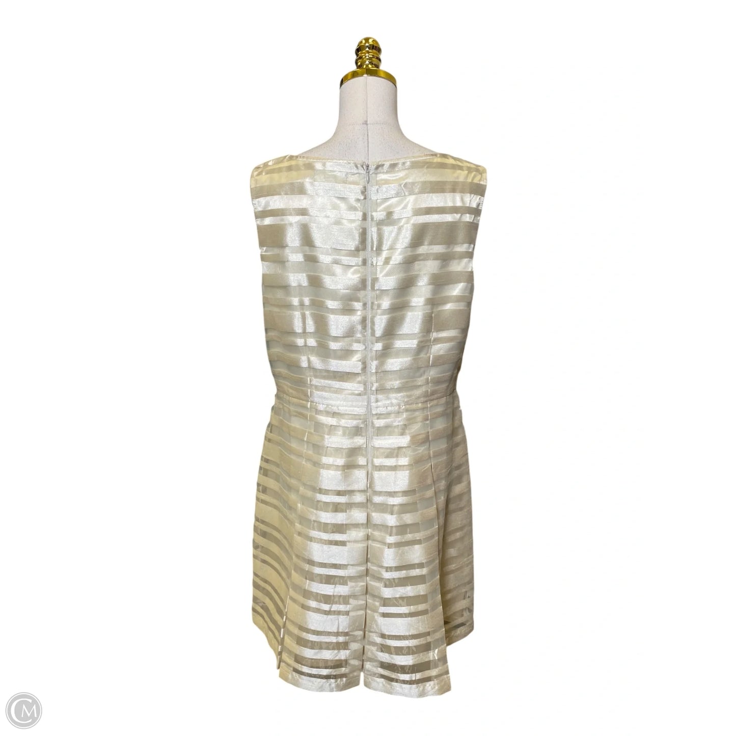 Dress Casual Midi By Tahari In Gold, Size: 14