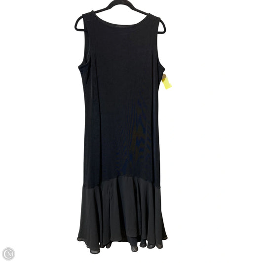 Dress Casual Maxi By Chicos In Black, Size: L