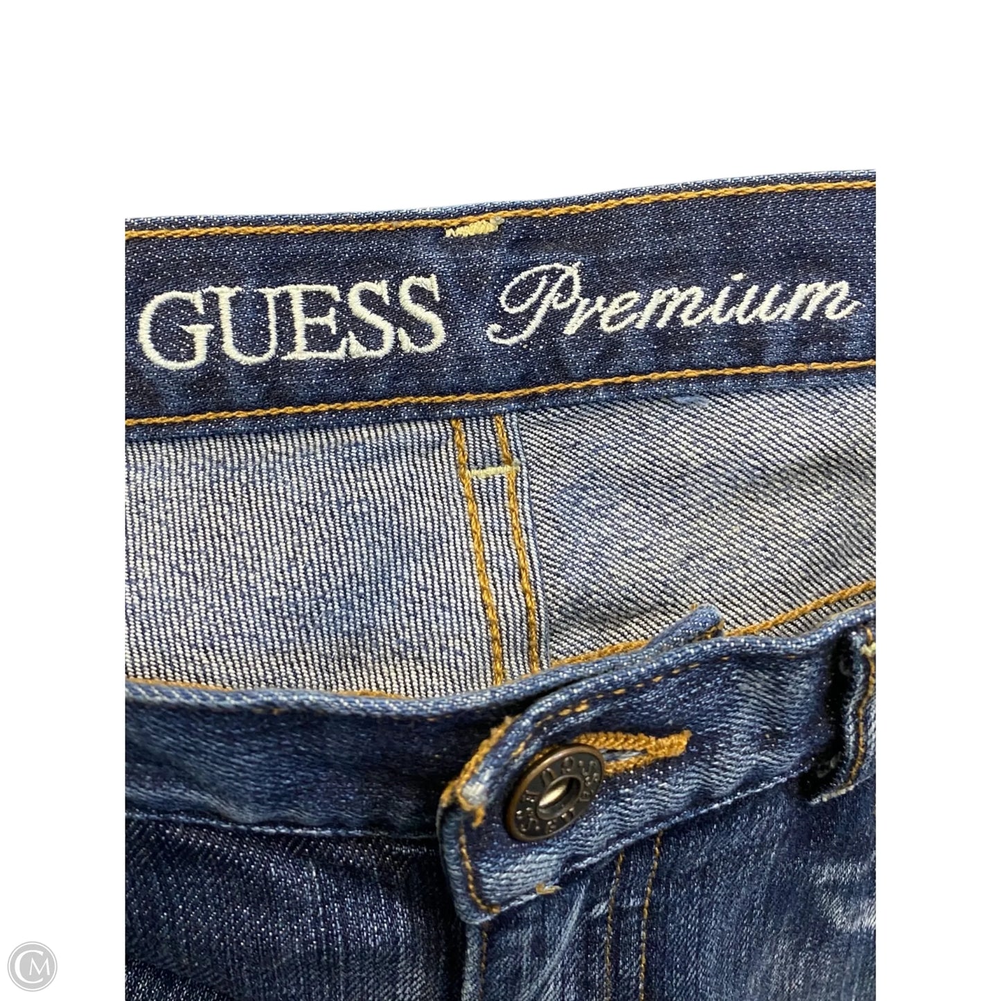Jeans Boot Cut By Guess In Blue Denim, Size: 4
