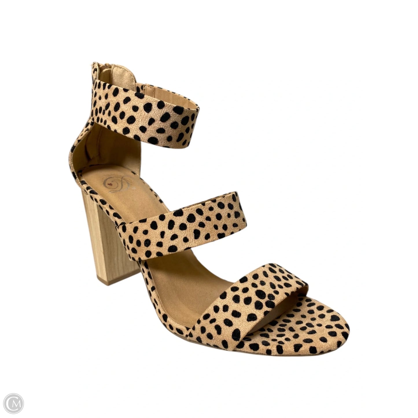 Shoes Heels Block By Clothes Mentor In Black & Tan, Size: 7.5