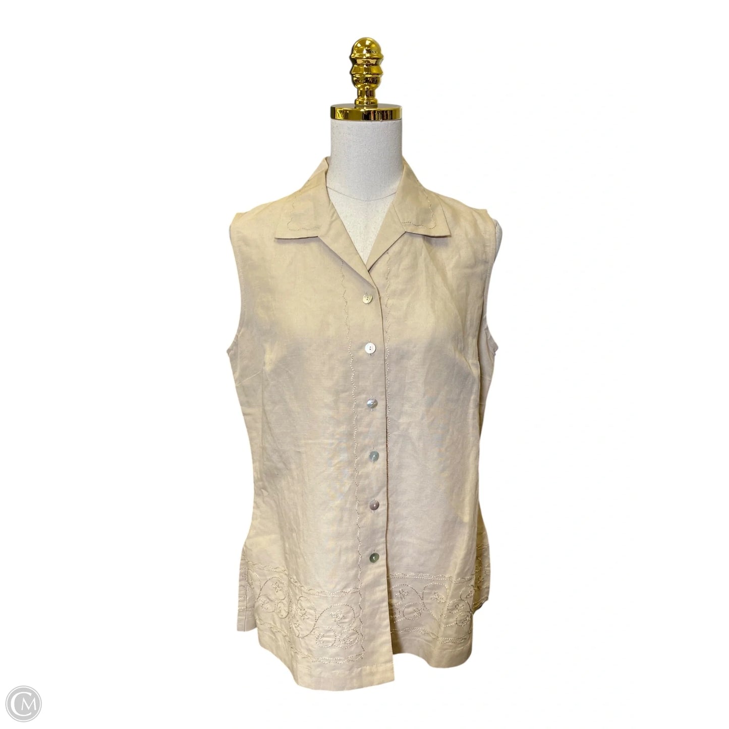 Pants Set 2pc By Laura Scott In Beige, Size: 12