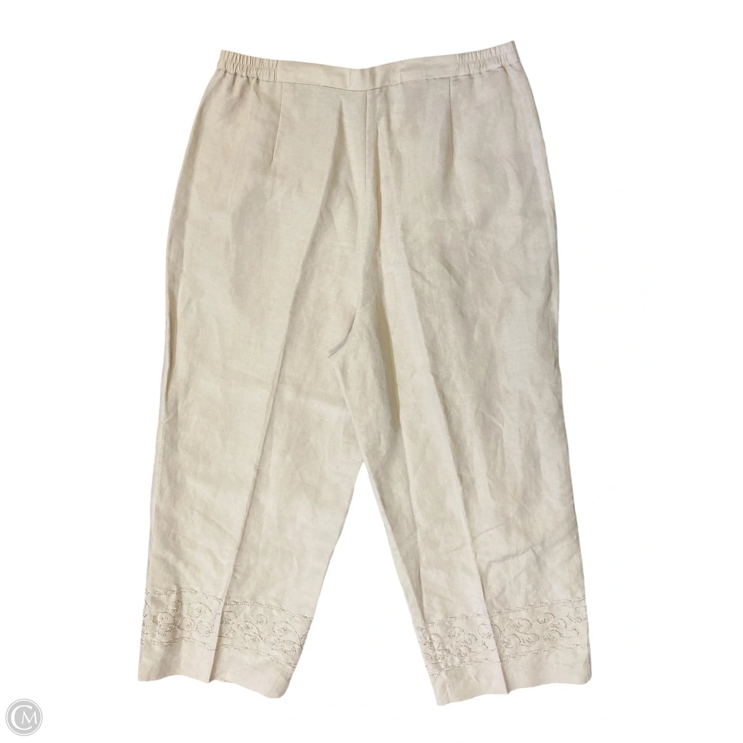 Pants Set 2pc By Laura Scott In Beige, Size: 12