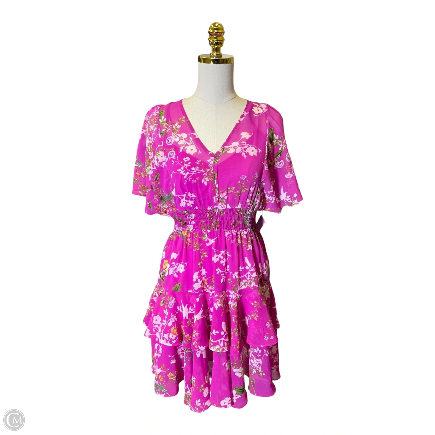 Dress Casual Midi By Taylor In Floral Print, Size: 2
