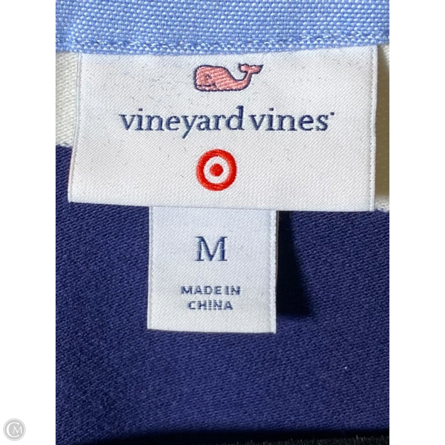 Dress Casual Midi By Vineyard Vines In Blue & White, Size: M