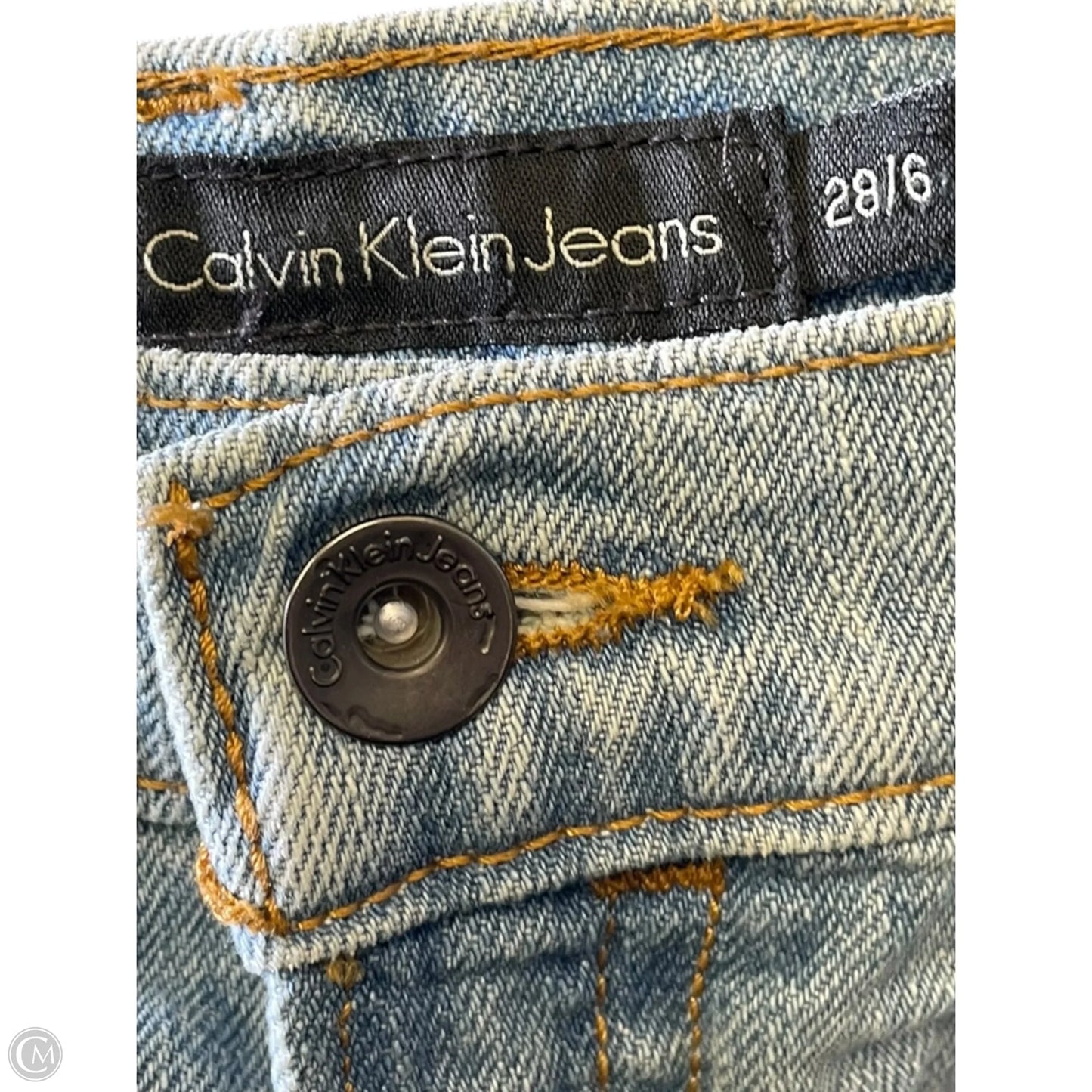 Shorts By Calvin Klein In Blue Denim, Size: 6