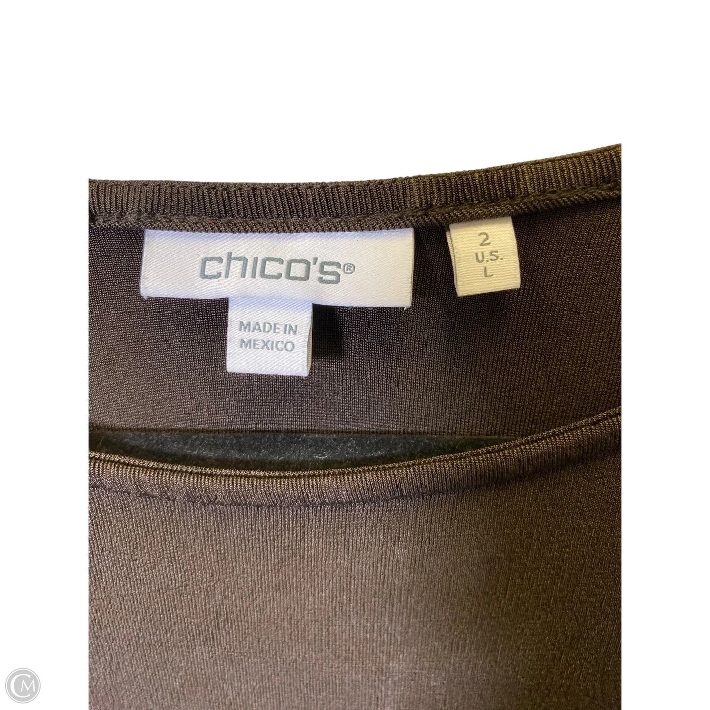 Top Sleeveless By Chicos In Brown, Size: L