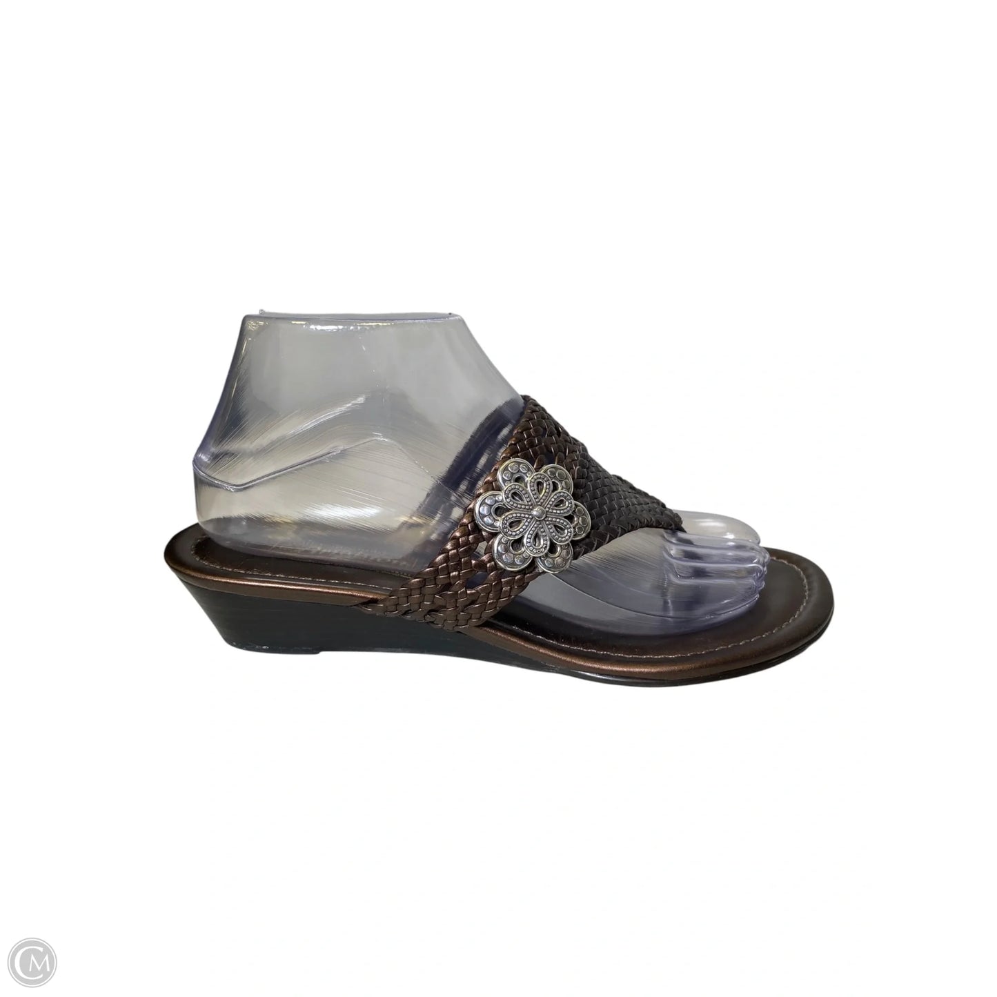 Sandals Heels Wedge By Brighton In Brown, Size: 8
