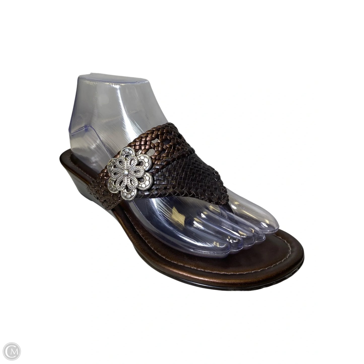 Sandals Heels Wedge By Brighton In Brown, Size: 8