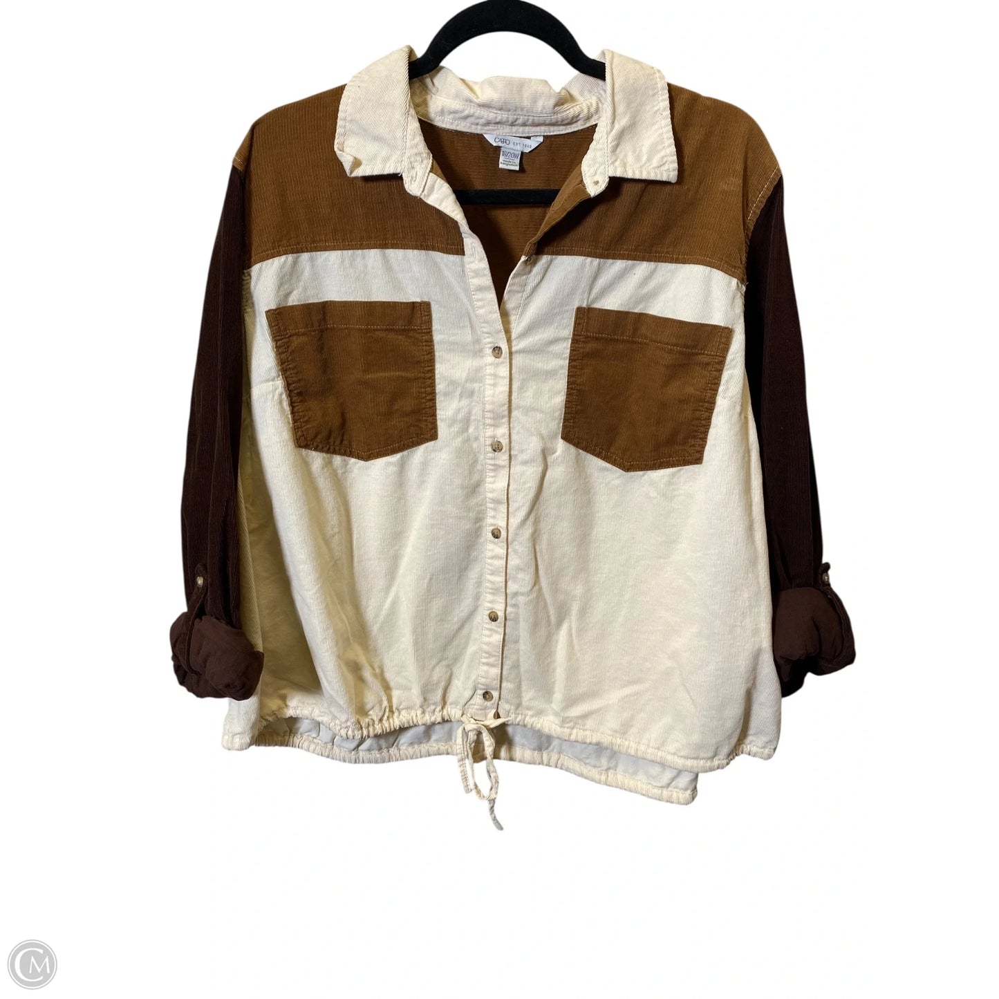 Blouse 3/4 Sleeve By Cato In Multi-colored, Size: Xl