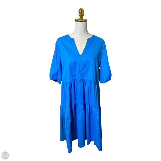 Dress Casual Midi By Chicos In Blue, Size: M