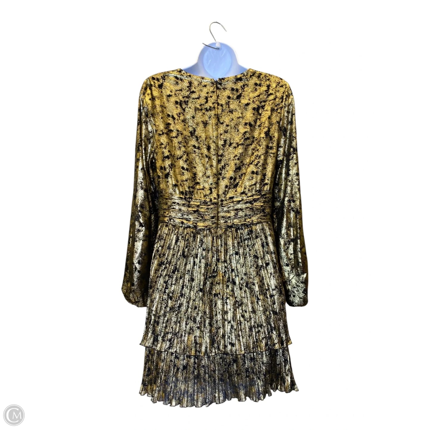 Dress Casual Midi By Versona In Gold, Size: S