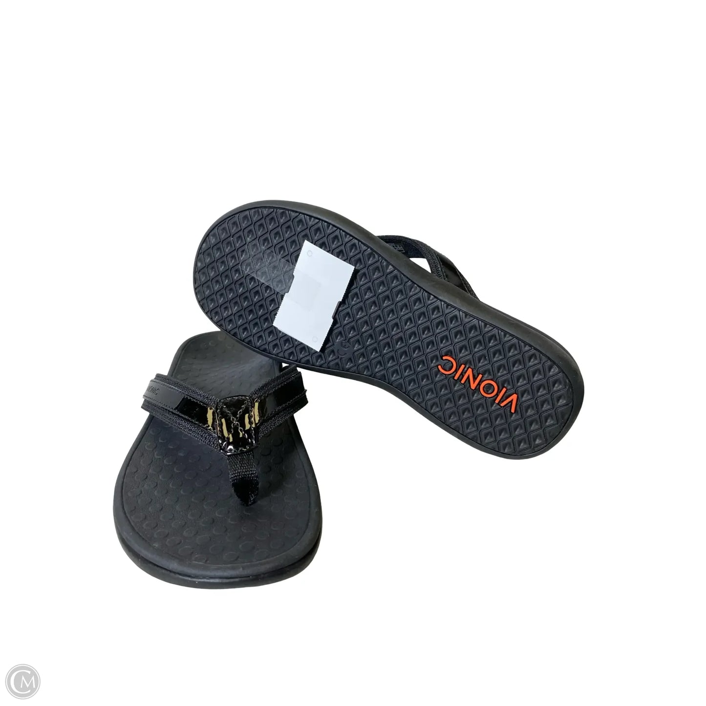 Sandals Flats By Vionic In Black, Size: 7
