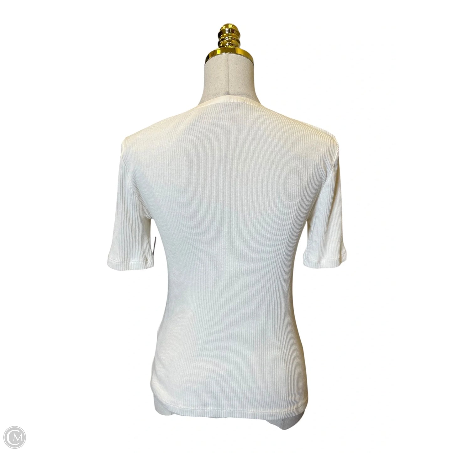Top Short Sleeve By Madewell In Cream, Size: M