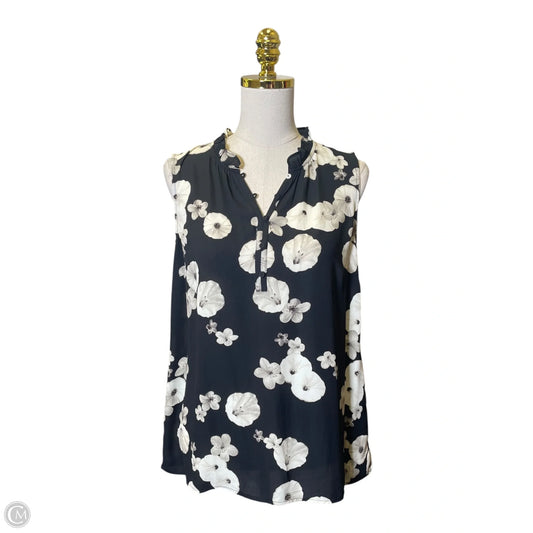 Top Sleeveless By Talbots In Black & Tan, Size: M