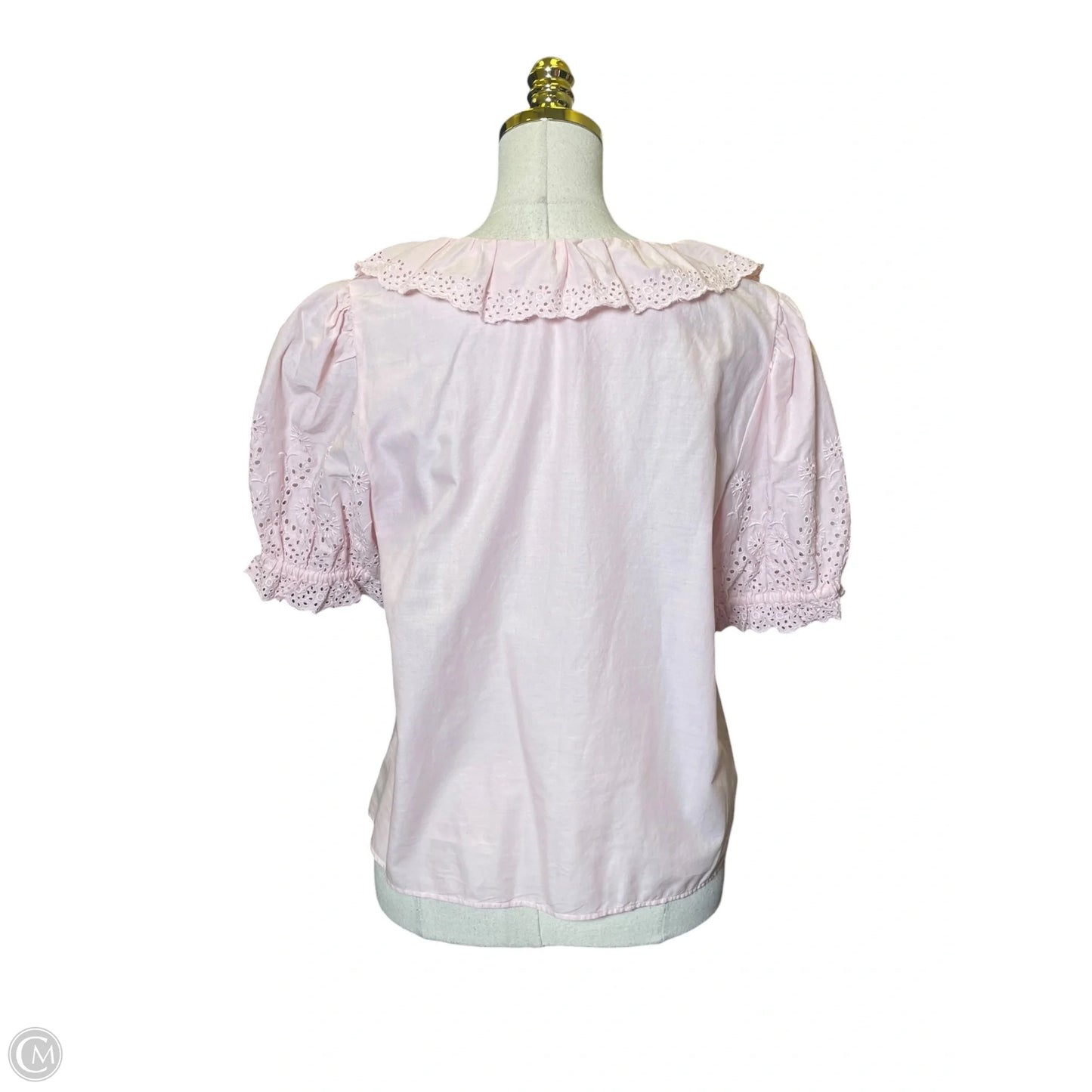 Top Short Sleeve By Ann Taylor In Pink, Size: S