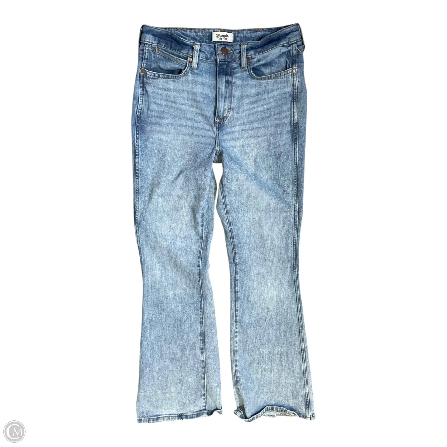 Jeans Boot Cut By Wrangler In Blue Denim, Size: 8
