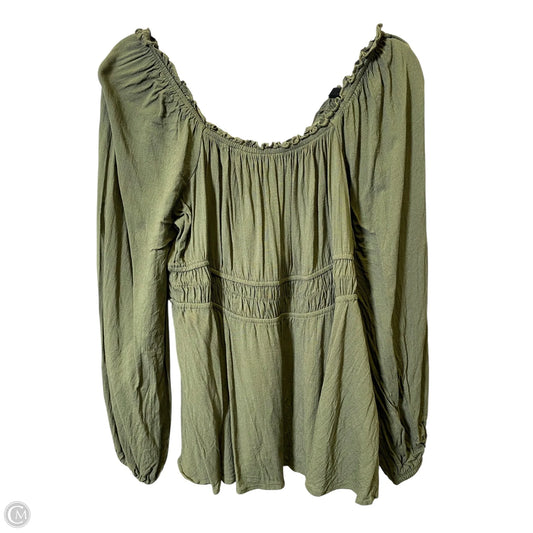 Top Long Sleeve By Torrid In Green, Size: 1x