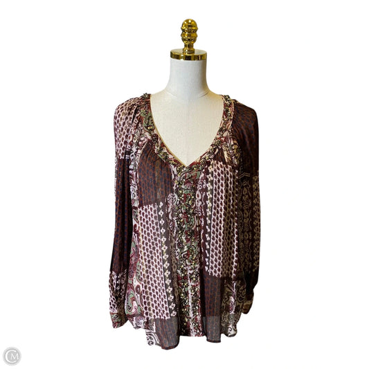 Top Long Sleeve By Zara In Multi-colored, Size: M