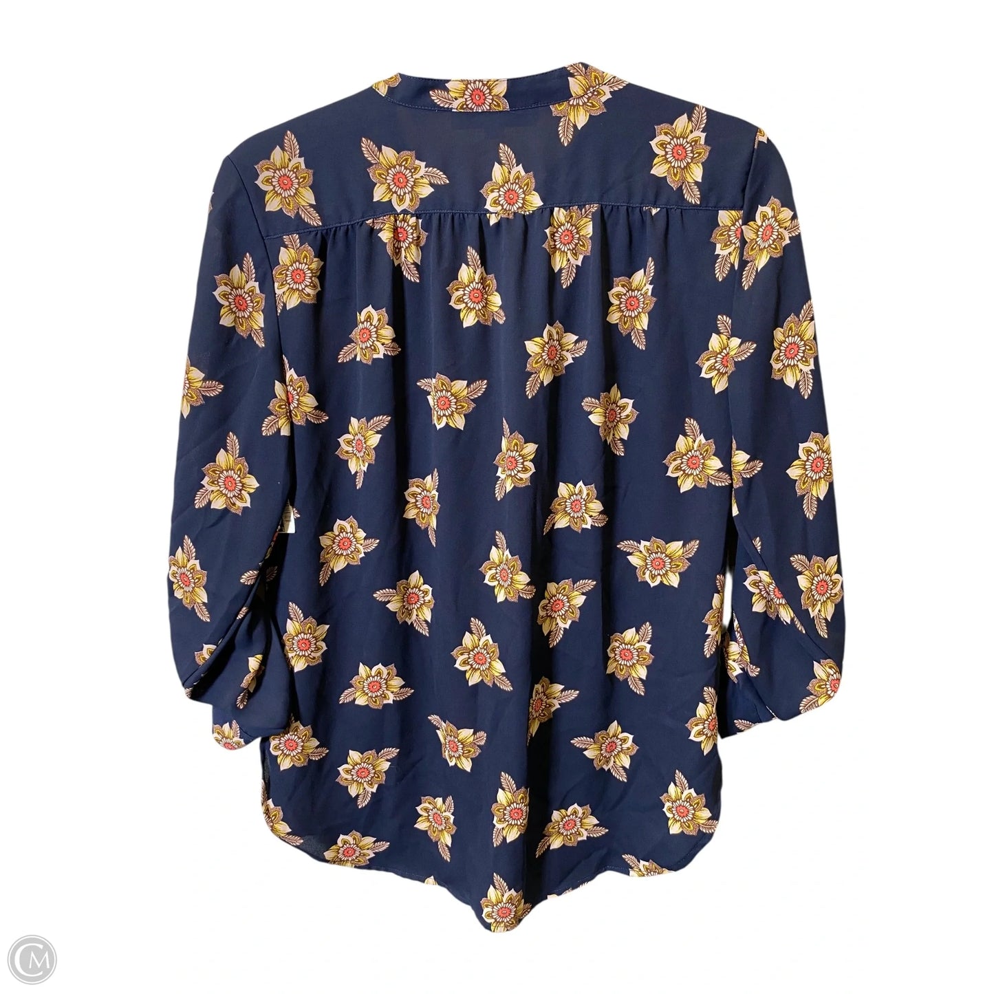Blouse Long Sleeve By Loft In Floral Print, Size: S