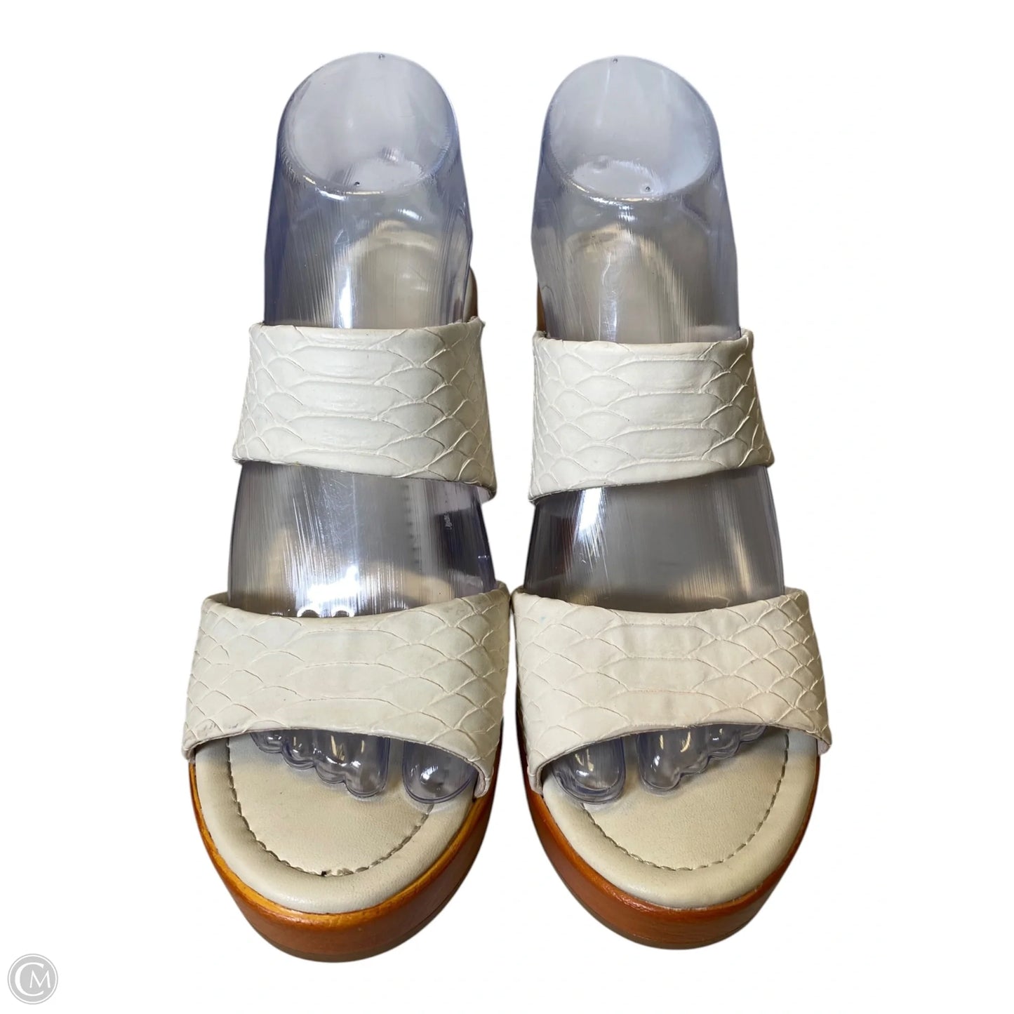 Shoes Heels Platform By Clothes Mentor In Cream, Size: 8