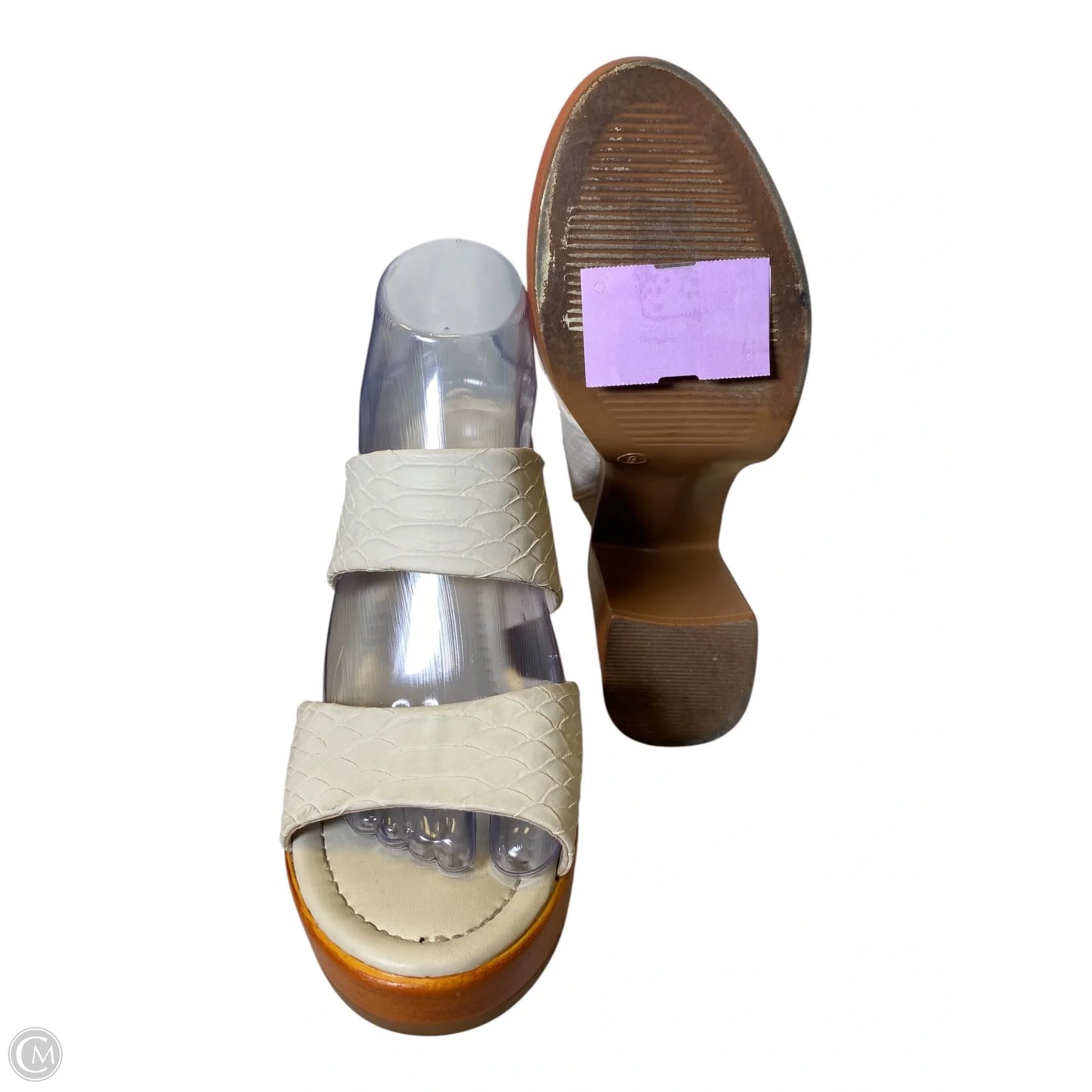 Shoes Heels Platform By Clothes Mentor In Cream, Size: 8