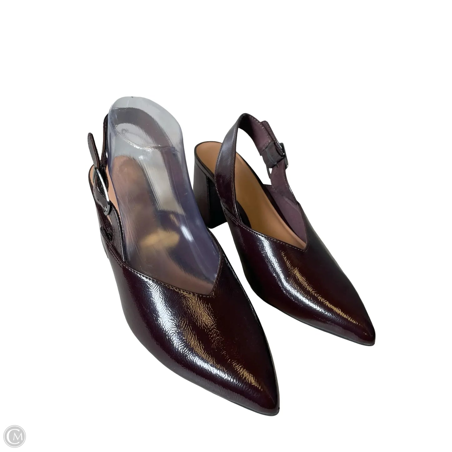 Shoes Heels Block By Old Navy In Maroon, Size: 8.5