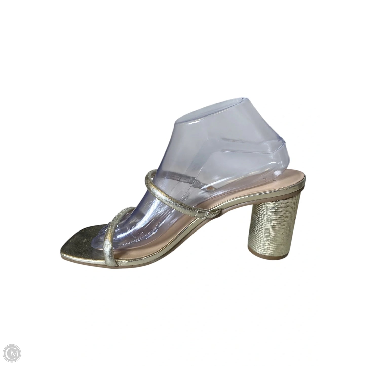 Shoes Heels Block By A New Day In Gold, Size: 9.5