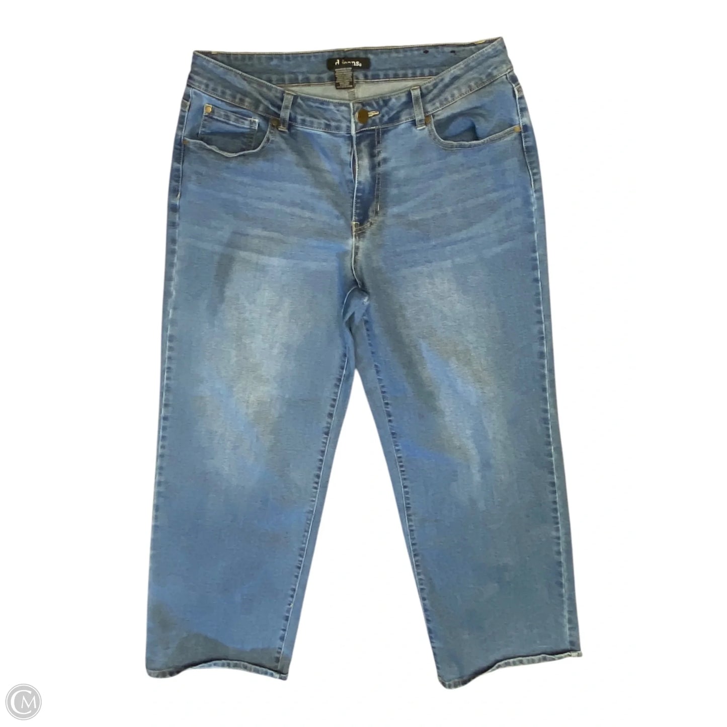 Jeans Wide Leg By D Jeans In Blue Denim, Size: 12