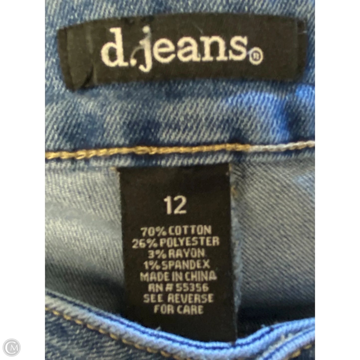 Jeans Wide Leg By D Jeans In Blue Denim, Size: 12