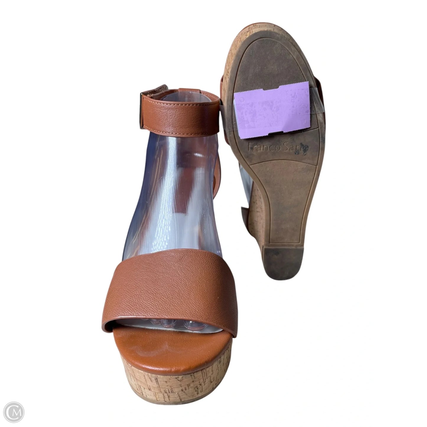 Shoes Heels Wedge By Franco Sarto In Brown, Size: 8.5