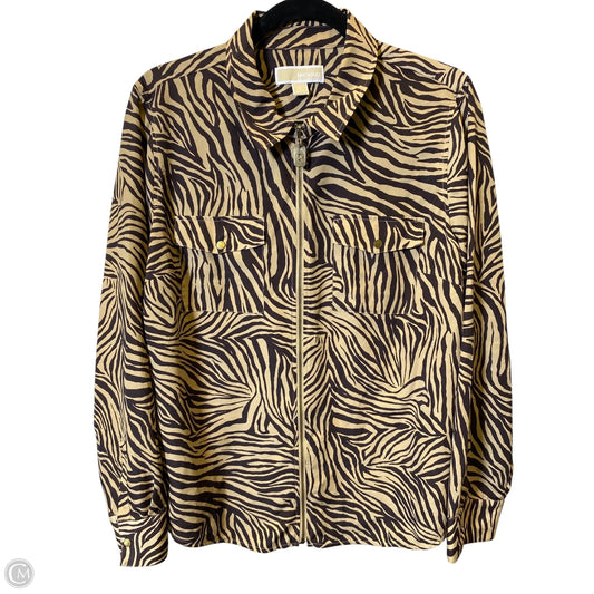 Blouse Long Sleeve By Michael By Michael Kors In Animal Print, Size: Xl