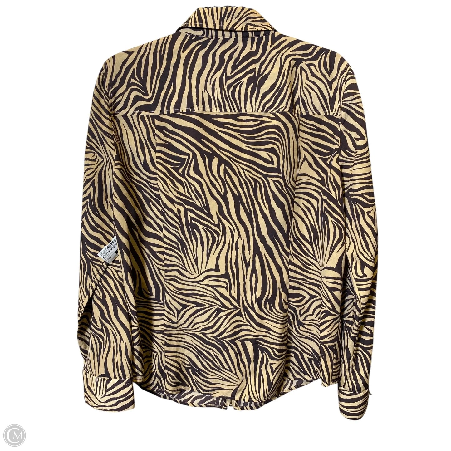 Blouse Long Sleeve By Michael By Michael Kors In Animal Print, Size: Xl