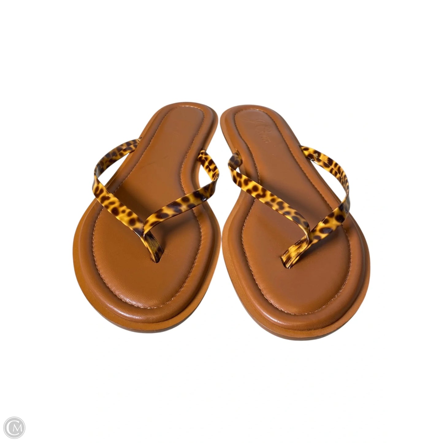 Sandals Flats By J. Crew In Animal Print, Size: 10.5