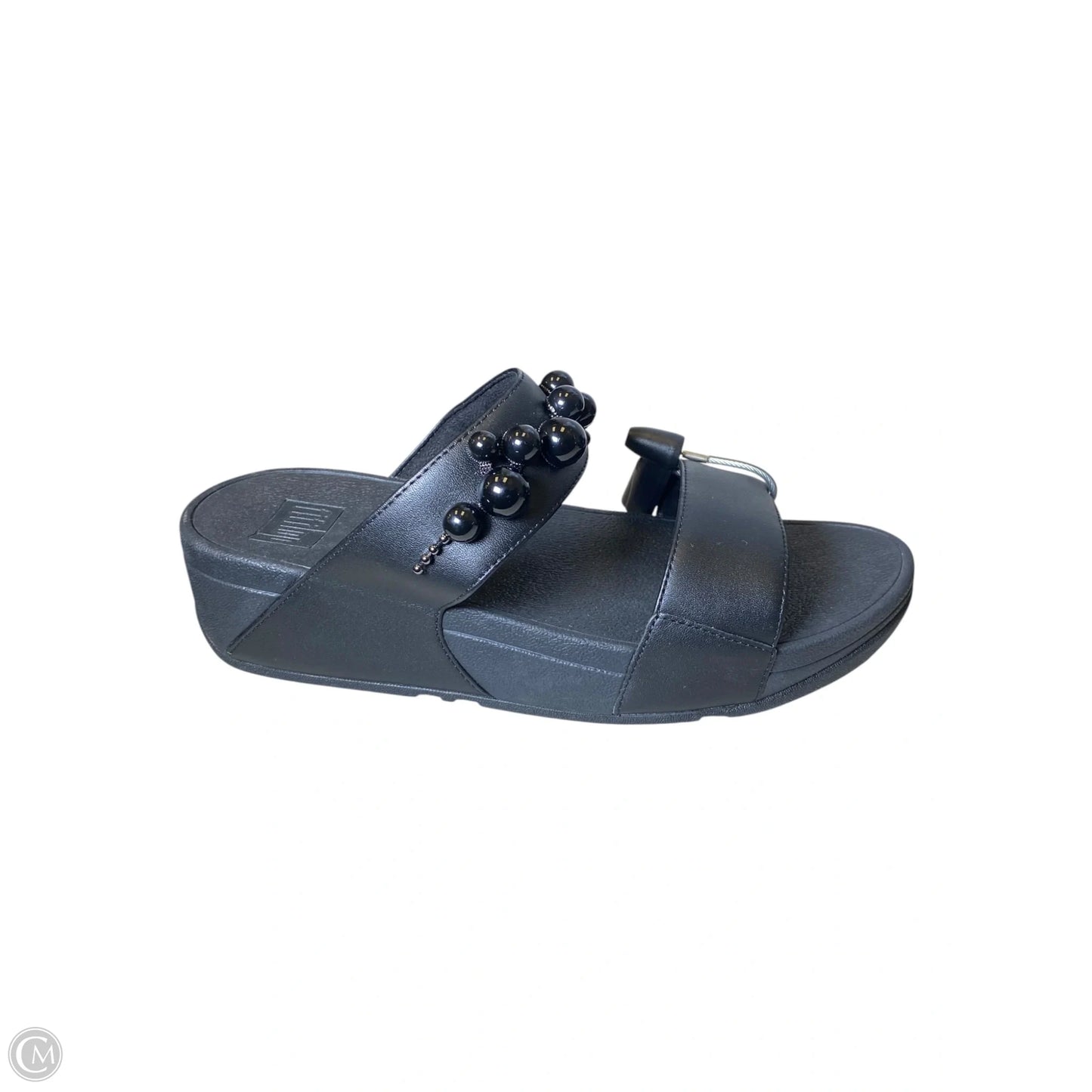 Sandals Heels Wedge By Fitflop In Black, Size: 7