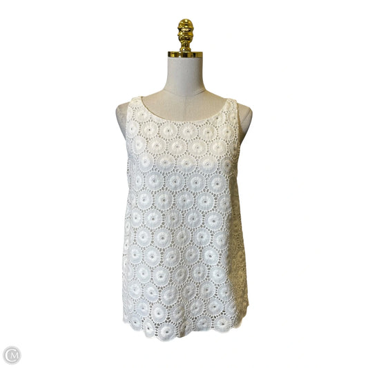 Top Sleeveless By Liz Claiborne In White, Size: M