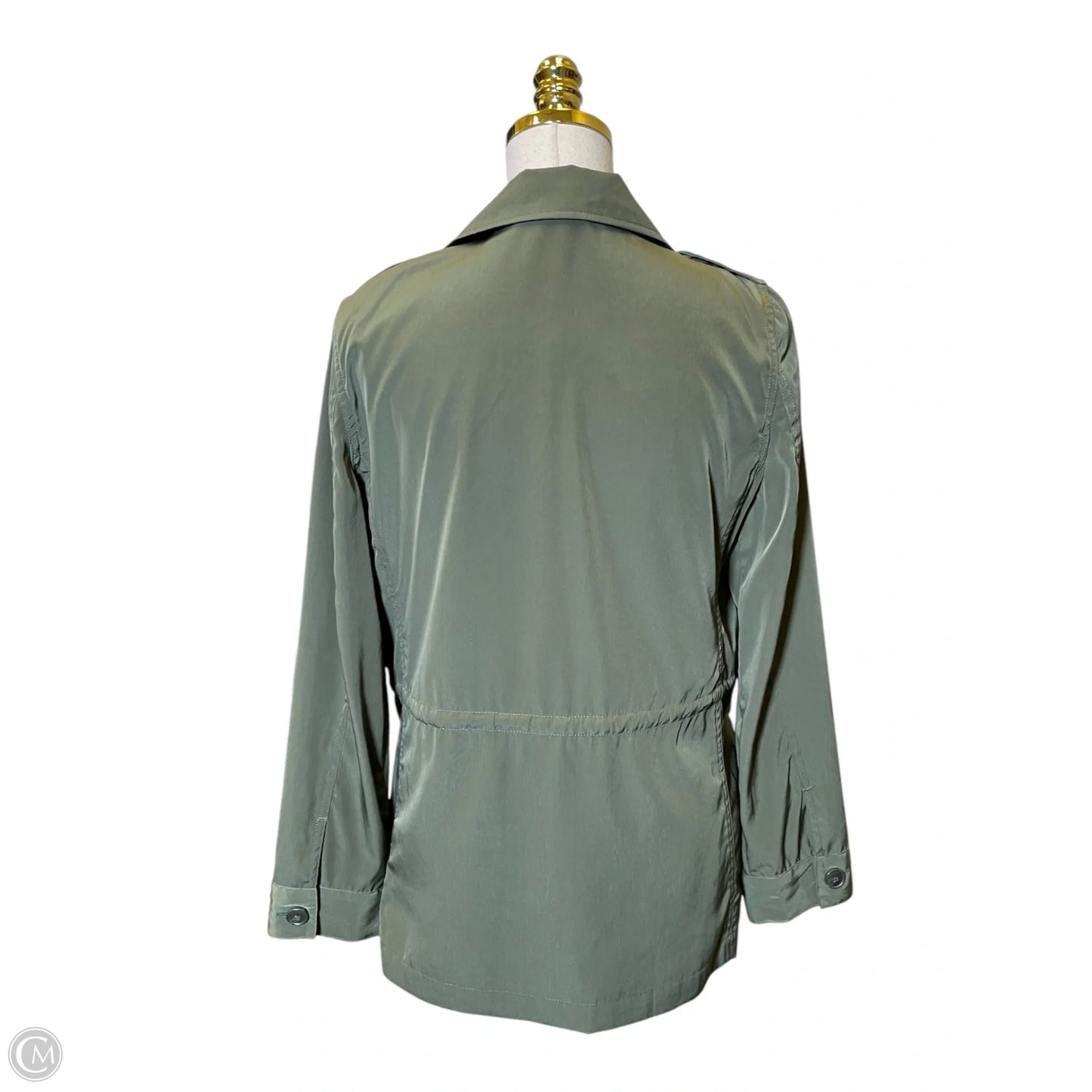 Jacket Moto By Chicos In Green, Size: S