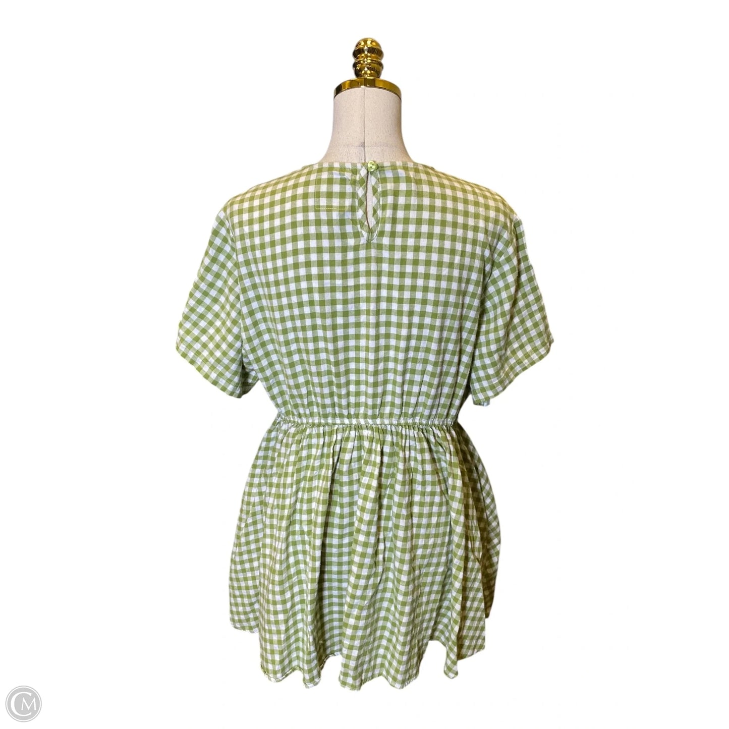 Dress Casual Midi By Clothes Mentor In Green & White, Size: M